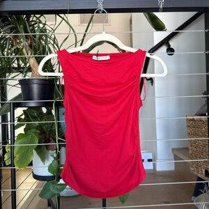 Red Sleeveless Top